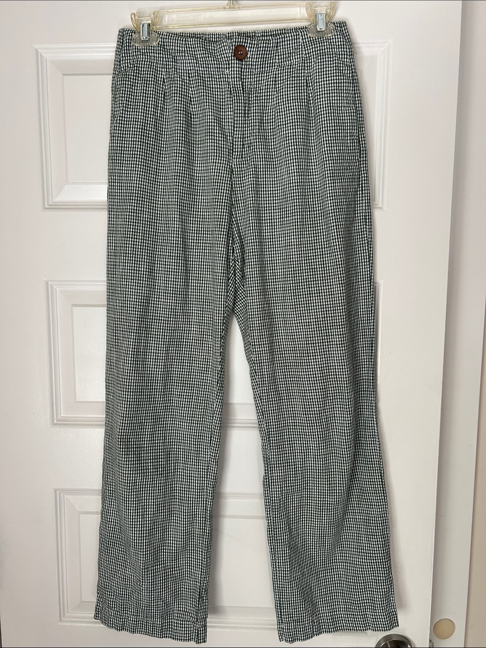 Free People Gingham/checked cotton Casual Pants